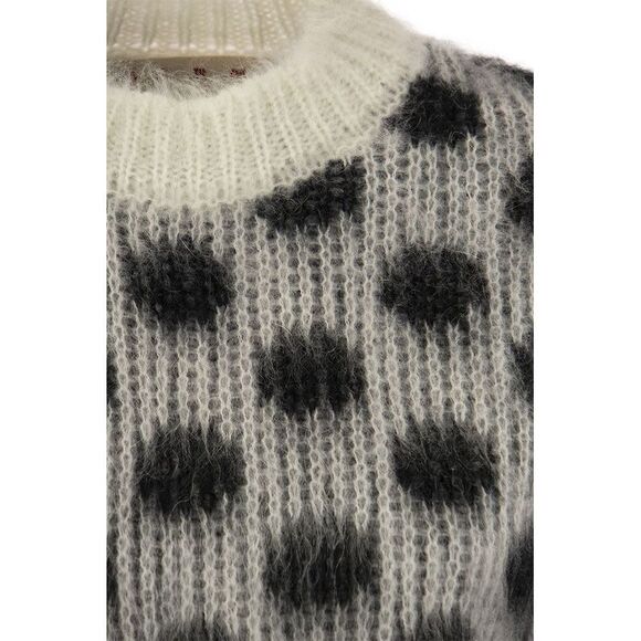 MARNI BRUSHED MOHAIR SWEATER WITH POLKA DOTS - Picture 4 of 4